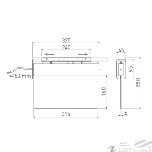 Evakuacinis šviestuvas SALED1 LED, 3W, IP44, 1h, GTV 2 Evakuacinis šviestuvas SALED1 LED, 3W, IP44, 1h, GTV 2