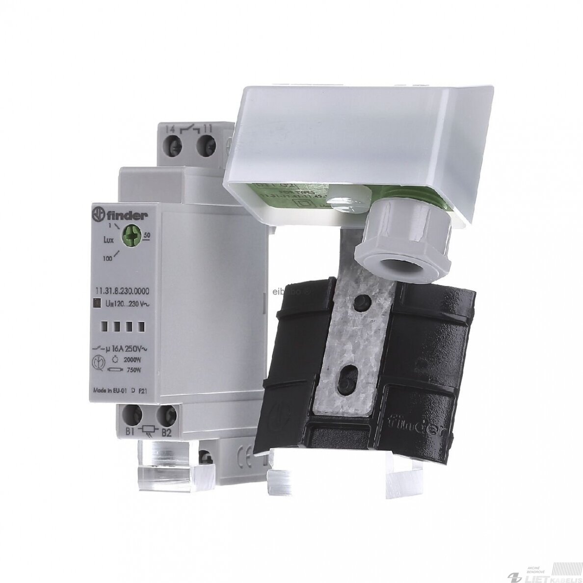 Foto rėlė su jutikliu moduliniu 16A 1NO IP20-IP54, FINDER