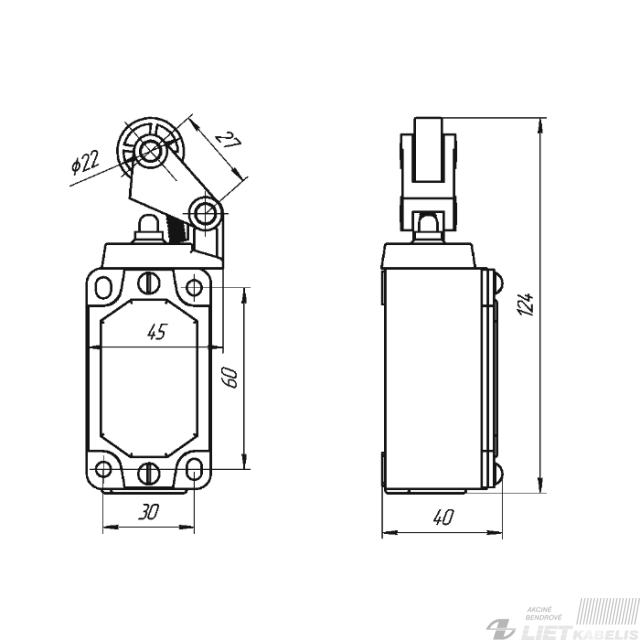 Galinis jungiklis FLS 15M 4235-54 PF 1