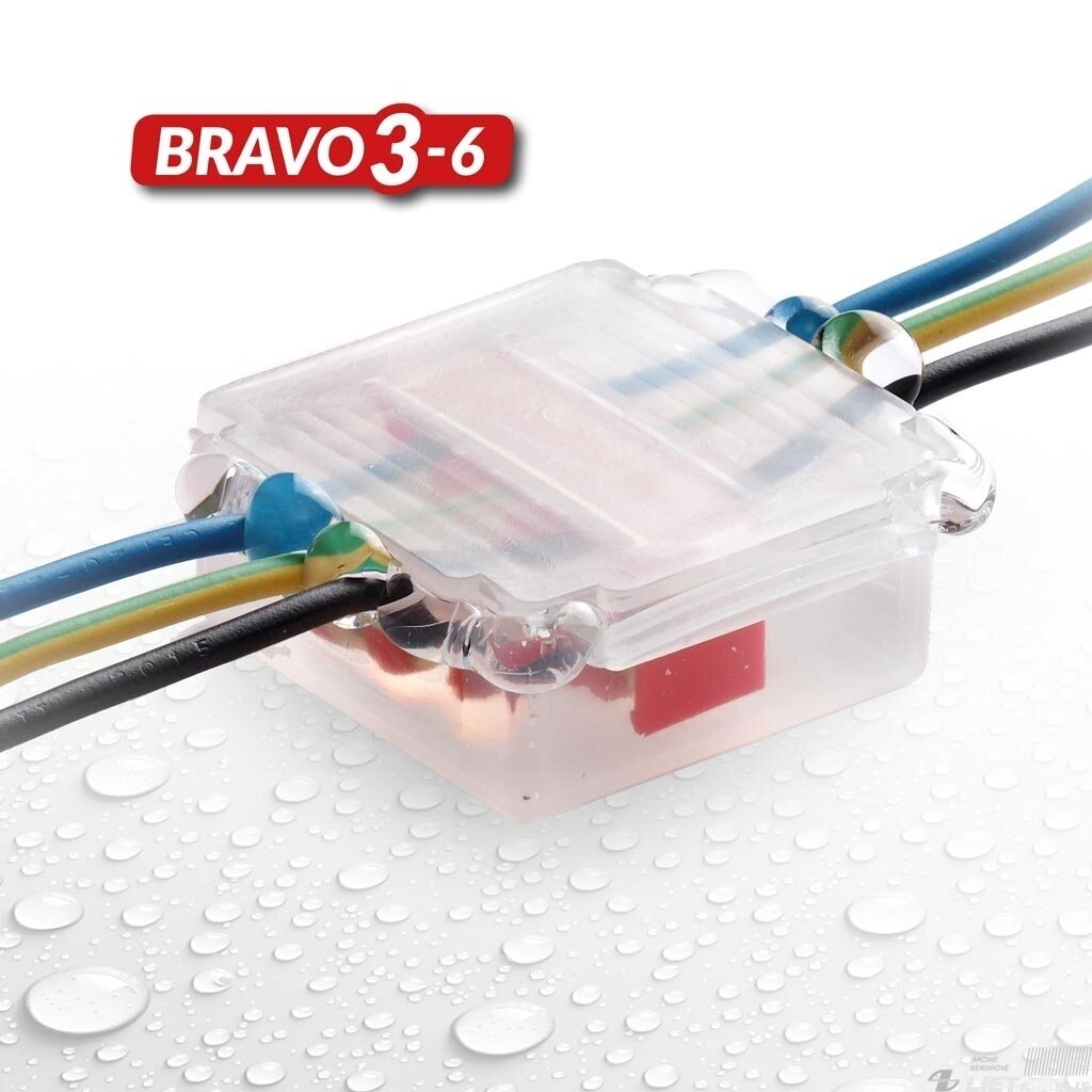 Gelinė jungtis, Bravo 3-6 mm² IPX8, Raytech 1 Gelinė jungtis, Bravo 3-6 mm² IPX8, Raytech 1