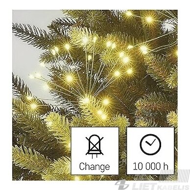 Girlianda LED, 300LED šiltai balta su laikmačiu, 5.2m, EMOS Girlianda LED, 300LED šiltai balta su laikmačiu, 5.2m, EMOS