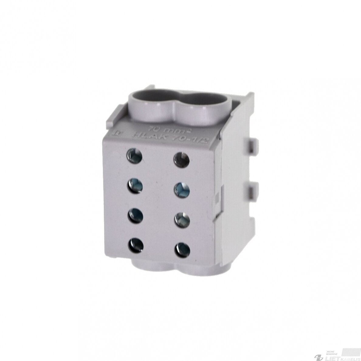 Gnybtas 70mm² 4 prijungimai 2x(4-70)mm² pilkas HLAK Gnybtas 70mm² 4 prijungimai 2x(4-70)mm² pilkas HLAK