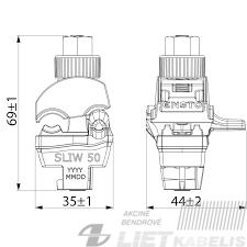 Gnybtas izoliuotas SLIW50 Al/Cu10-50mm/AlCu 1.5-10mm Ensto 1