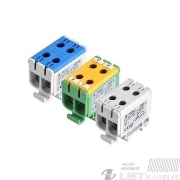 Gnybtas modulinis 2xAl/Cu 2,5-50mm², KE66.2, mėlynas, LINKWELL