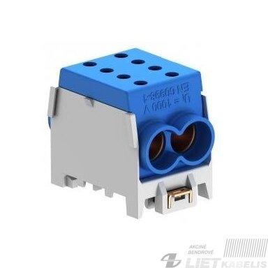 Gnybtas 70mm² 4 prijungimai 2x(4-70)mm² mėlynas HLAK