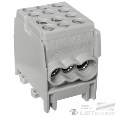 Gnybtas paskirstymo 25mm², 6 prijungimai.2x25/4x16 Protec Gnybtas paskirstymo 25mm², 6 prijungimai.2x25/4x16 Protec