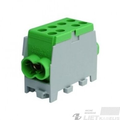 Gnybtas 35mm 4 prijungimai 2x35/2x25 žalias, Protec Gnybtas 35mm 4 prijungimai 2x35/2x25 žalias, Protec