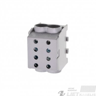 Gnybtas 70mm² 4 prijungimai 2x(4-70)mm² pilkas HLAK Gnybtas 70mm² 4 prijungimai 2x(4-70)mm² pilkas HLAK
