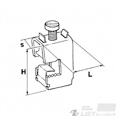 Gnybtas ant šynos 10mm, 35-70mm², Teknomega 1 Gnybtas ant šynos 10mm, 35-70mm², Teknomega 1