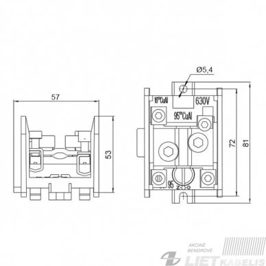 Gnybtas K-SV 95 IP20, SEZ 2 Gnybtas K-SV 95 IP20, SEZ 2