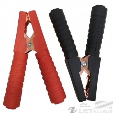 Gnybtas-krokodilas KRCLP, 150A, ilgis 140mm, lenkimo amplitudė 35mm, raudonas (1vnt) Gnybtas-krokodilas KRCLP, 150A, ilgis 140mm, lenkimo amplitudė 35mm, raudonas (1vnt)