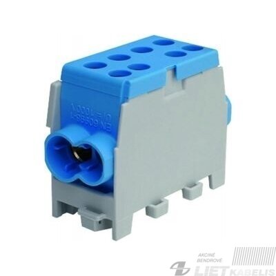 Gnybtas 35mm 4 prijungimai 2x35/2x25 mėlynas, Protec Gnybtas 35mm 4 prijungimai 2x35/2x25 mėlynas, Protec