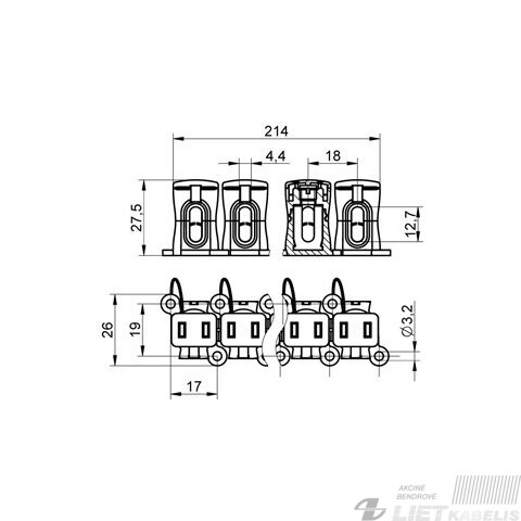Gnybtas BD 10mm laidų sujungimui, TEKOX 1 Gnybtas BD 10mm laidų sujungimui, TEKOX 1