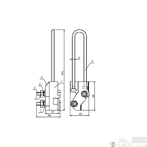 Gnybtas oro linijų IGA-7s(SO-28) galinis Ensto 3 Gnybtas oro linijų IGA-7s(SO-28) galinis Ensto 3
