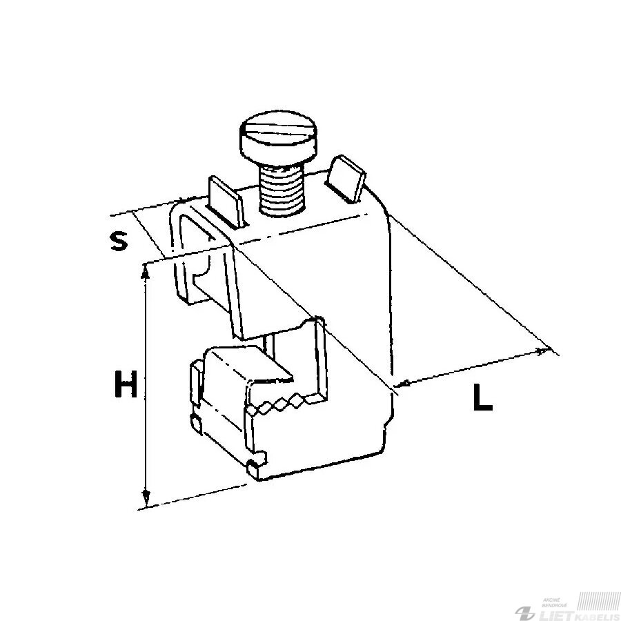 Gnybtas ant šynos 10mm, 35-70mm², Teknomega 1 Gnybtas ant šynos 10mm, 35-70mm², Teknomega 1