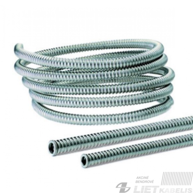 Gofruotas vamzdis, plieninis 14/18.4mm PVC ( 1 m) Gofruotas vamzdis, plieninis 14/18.4mm PVC ( 1 m)