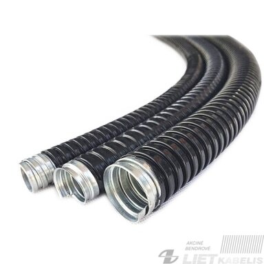 Gofruotas vamzdis, plieninis 37/42.4mm PVC (1 m) Gofruotas vamzdis, plieninis 37/42.4mm PVC (1 m)