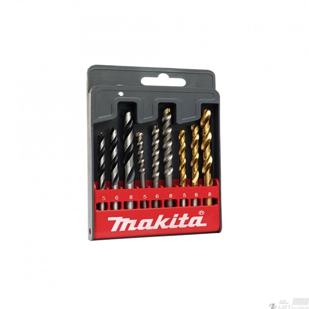 Grąžtų komplektas, įvairūs ø5-8mm 9vnt Makita