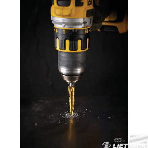 Grąžtas pakopinis DT5027-QZ 6-18mm, šešiakampis, Dewalt 2 Grąžtas pakopinis DT5027-QZ 6-18mm, šešiakampis, Dewalt 2