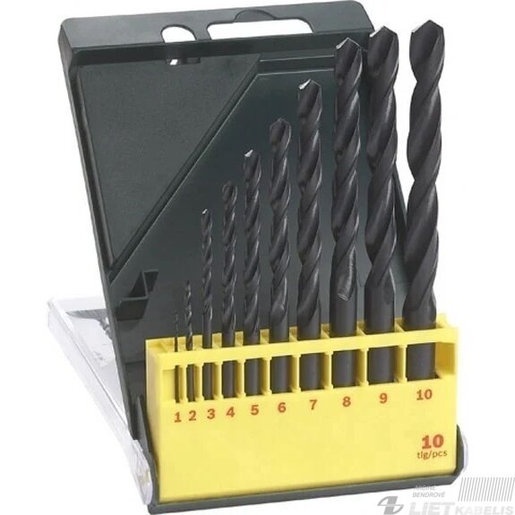 Grąžtų komplektas  ø1-10 10vnt HSS-R 2607019442, BOSCH