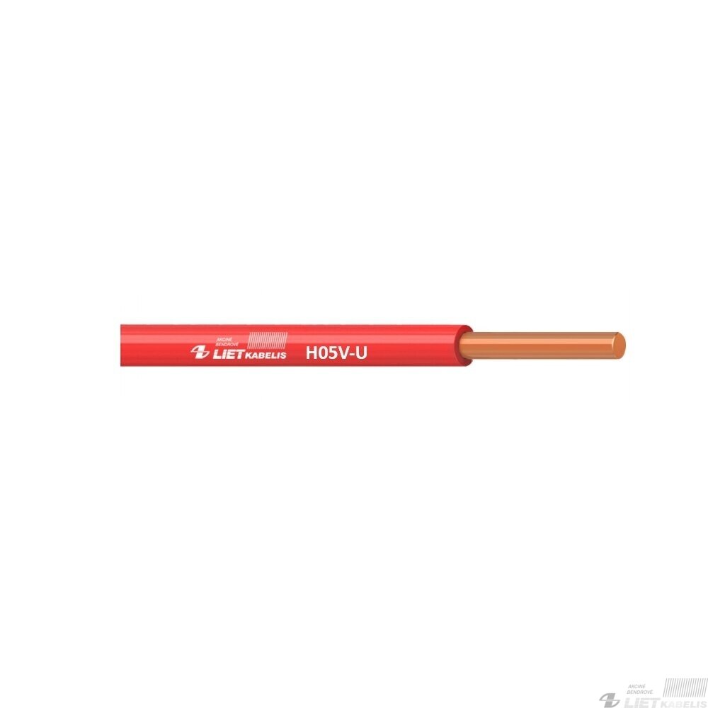 Instaliacinis viengyslis monolitinis laidas H05V-U 0,5mm² Lietkabelis