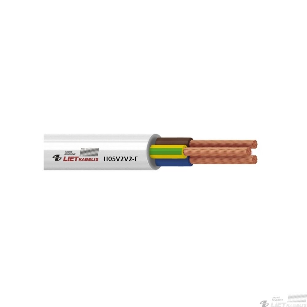 Lankstus kabelis H05V2V2-F 3G1,5mm², Lietkabelis Lankstus kabelis H05V2V2-F 3G1,5mm², Lietkabelis
