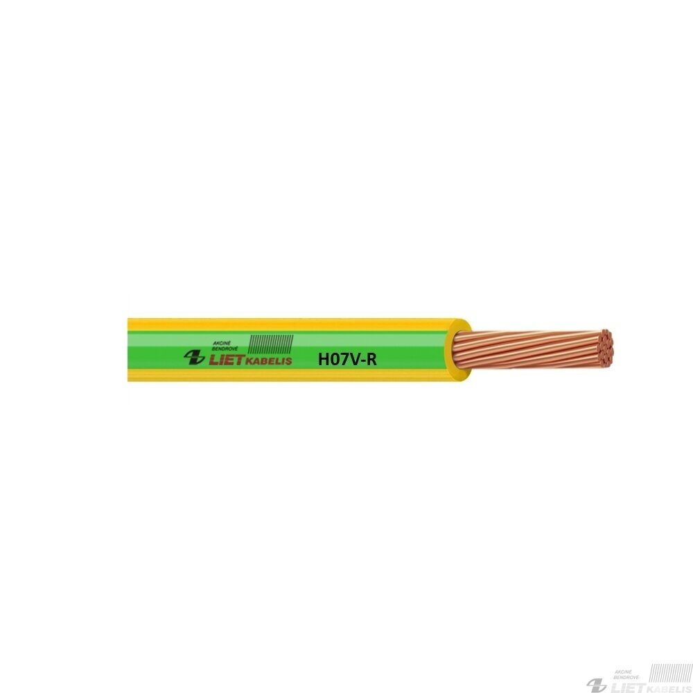 Instaliacinis viengyslis daugiavielis varinis laidas H07V-R 6,0mm² Lietkabelis Instaliacinis viengyslis daugiavielis varinis laidas H07V-R 6,0mm² Lietkabelis