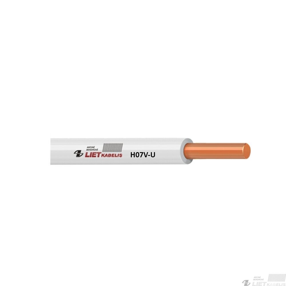 Instaliacinis viengyslis monolitinis laidas H07V-U 1,5 mm², Lietkabelis Instaliacinis viengyslis monolitinis laidas H07V-U 1,5 mm², Lietkabelis