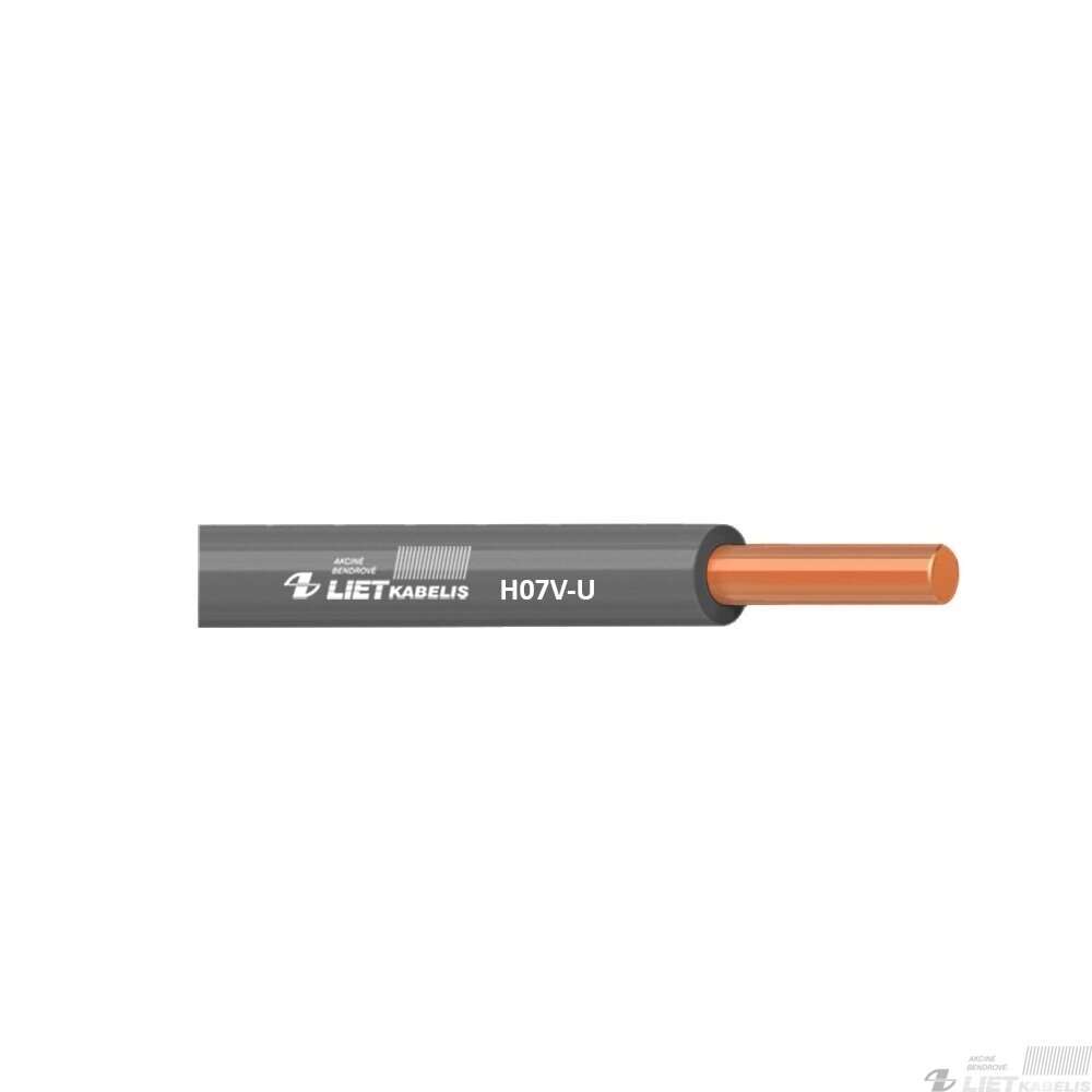 Instaliacinis viengyslis monolitinis laidas H07V-U 2,5mm² Lietkabelis Instaliacinis viengyslis monolitinis laidas H07V-U 2,5mm² Lietkabelis