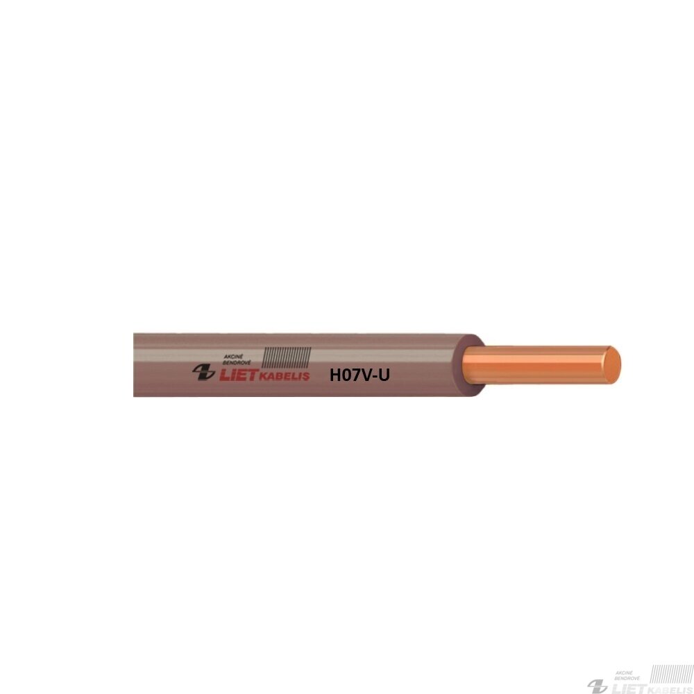 Instaliacinis viengyslis monolitinis laidas H07V-U 6,0mm² Lietkabelis Instaliacinis viengyslis monolitinis laidas H07V-U 6,0mm² Lietkabelis