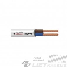 Elektros instaliacijos kabelis, lankstus, apvalus H03VV-F 3G0,5mm² Lietkabelis