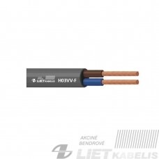 Elektros instaliacijos kabelis, lankstus, apvalus H03VV-F (N119) 3x0,75 mm² Lietkabelis