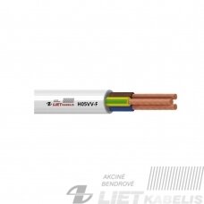 Elektros instaliacijos kabelis, lankstus, apvalus H05VV-F 2x2,5mm², Lietkabelis