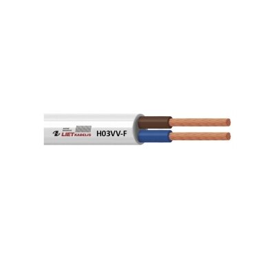 Elektros instaliacijos kabelis, lankstus, apvalus H03VV-F 3G0,5mm² Lietkabelis Elektros instaliacijos kabelis, lankstus, apvalus H03VV-F 3G0,5mm² Lietkabelis