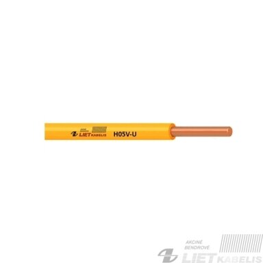 Instaliacinis viengyslis monolitinis laidas H05V-U 1,0 mm², Lietkabelis
