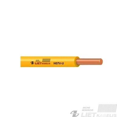Instaliacinis viengyslis monolitinis laidas H07V-U 1,5mm² Lietkabelis