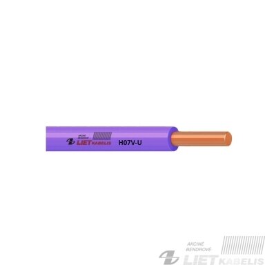 Instaliacinis viengyslis monolitinis laidas H07V-U 1,5 mm², Lietkabelis