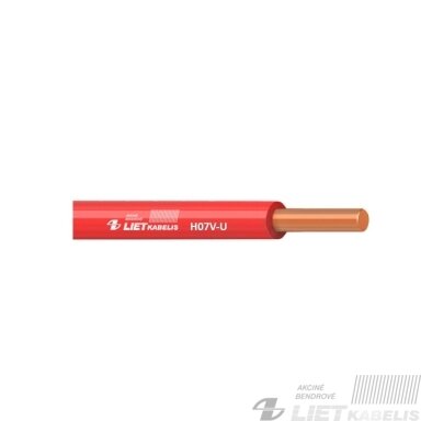 Instaliacinis viengyslis monolitinis laidas H07V-U 4,0mm² Lietkabelis