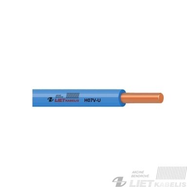 Instaliacinis viengyslis monolitinis laidas H07V-U 6,0mm² Lietkabelis