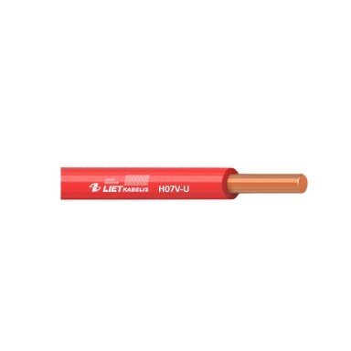 Instaliacinis viengyslis monolitinis laidas H07V-U 6,0mm² Lietkabelis