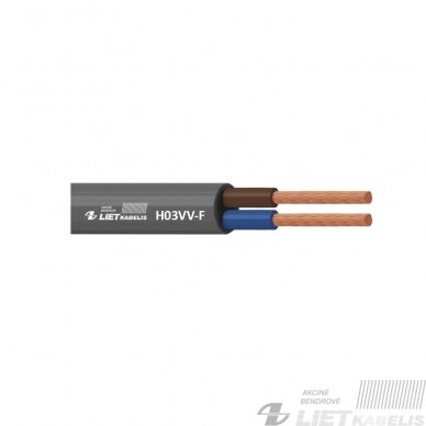 Elektros instaliacijos kabelis, lankstus, apvalus H03VV-F 4G0,75mm², Lietkabelis Elektros instaliacijos kabelis, lankstus, apvalus H03VV-F 4G0,75mm², Lietkabelis