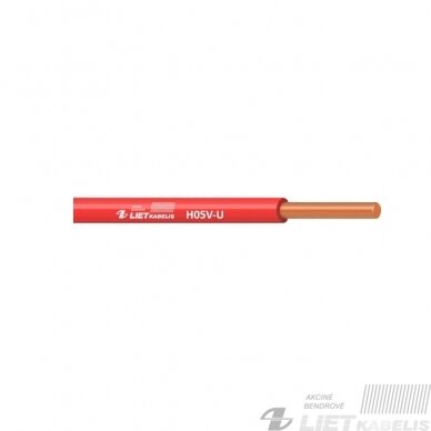 Instaliacinis viengyslis monolitinis laidas H05V-U 0,75 mm², Lietkabelis Instaliacinis viengyslis monolitinis laidas H05V-U 0,75 mm², Lietkabelis