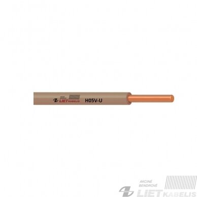Instaliacinis viengyslis monolitinis laidas H05V-U 1,0mm², Lietkabelis Instaliacinis viengyslis monolitinis laidas H05V-U 1,0mm², Lietkabelis