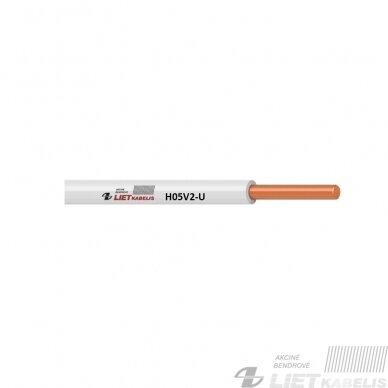 Instaliacinis viengyslis kabelis H05V2-U 0,5mm² Lietkabelis Instaliacinis viengyslis kabelis H05V2-U 0,5mm² Lietkabelis