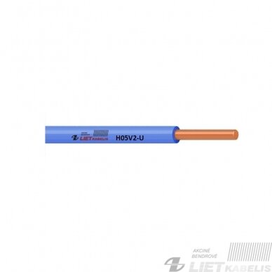 Instaliacinis viengyslis kabelis H05V2-U 0,5mm² Lietkabelis Instaliacinis viengyslis kabelis H05V2-U 0,5mm² Lietkabelis