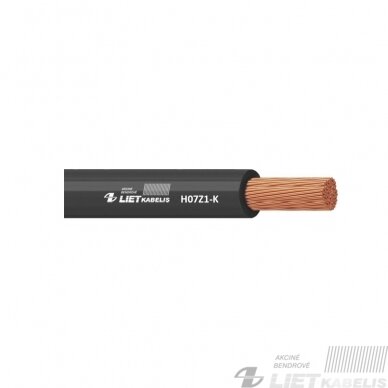 Lankstus viengyslis daugiavielis laidas H07Z1-K 35,0 mm² behalogeninis Dca Lietkabelis Lankstus viengyslis daugiavielis laidas H07Z1-K 35,0 mm² behalogeninis Dca Lietkabelis