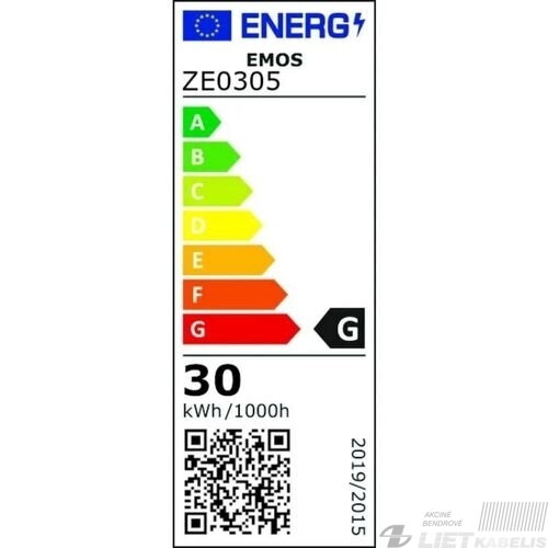 Halogeninė lemputė G9 30W 230V šiltai balta 300°C 1
