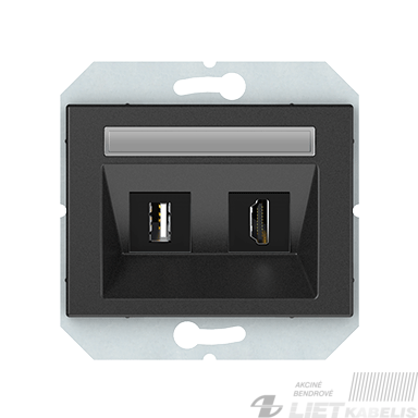 HDMI IR USB LIZDAS (HDMIXUSB), BE RĖMELIO antracito spalva, XP500, Vilma