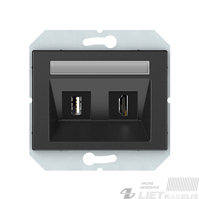HDMI IR USB LIZDAS (HDMIXUSB), BE RĖMELIO antracito spalva, XP500, Vilma HDMI IR USB LIZDAS (HDMIXUSB), BE RĖMELIO antracito spalva, XP500, Vilma