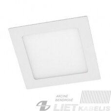 LED šviestuvas Matis Plius įleidžiamas, kvadratinis 7W, 3000K, 560Lm, IP44, GTV